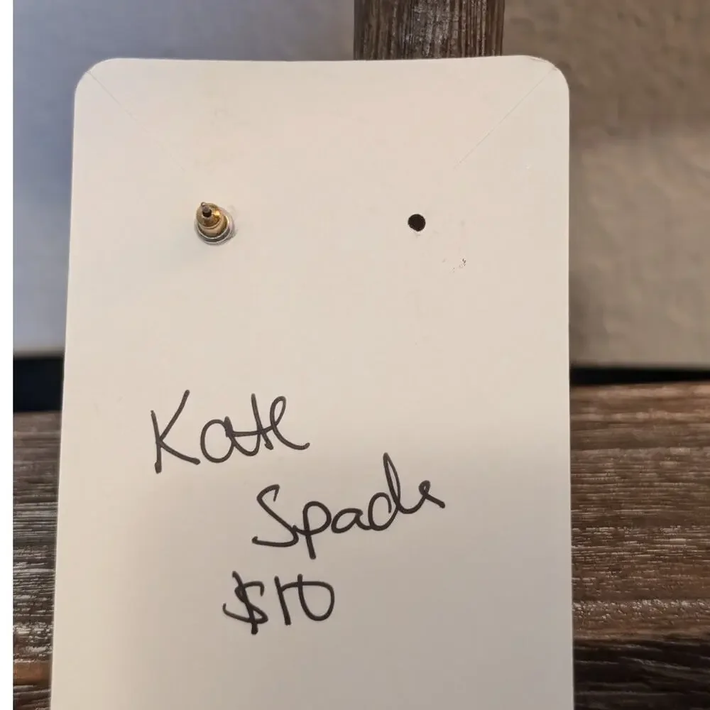 Kate Spade Glitter Lavender Gold Tone Basket Single Stud Earring